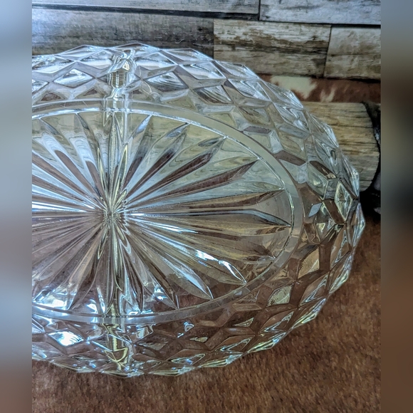 Vintage Authentic Fostoria American Crystal 2 Slot Relish Dish - Picture 9 of 10